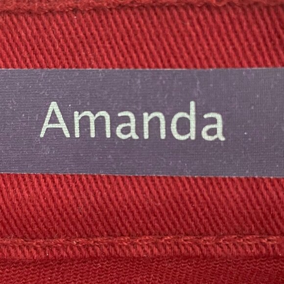 Gloria Vanderbilt Amanda 5 Pkt Straight Leg Cotton Jeans Burnt Red Sz 8P NWOT - Picture 11 of 13